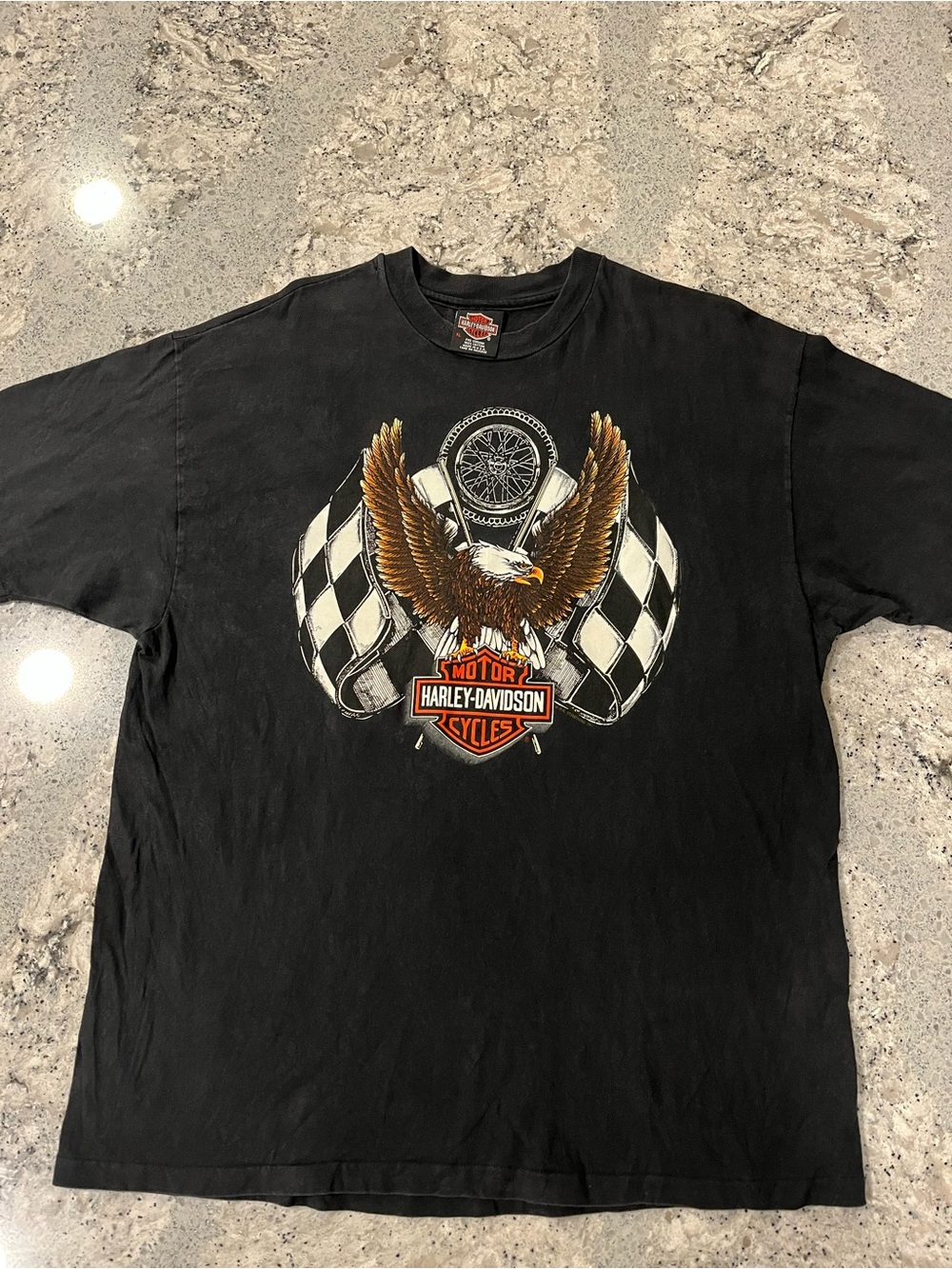 Vintage 90s Harley Davidson Eagle Michigan Tee